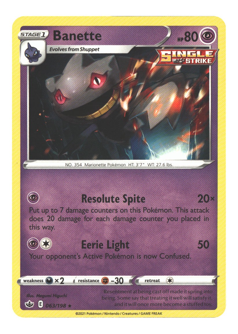 063/198 Banette Rare Normal