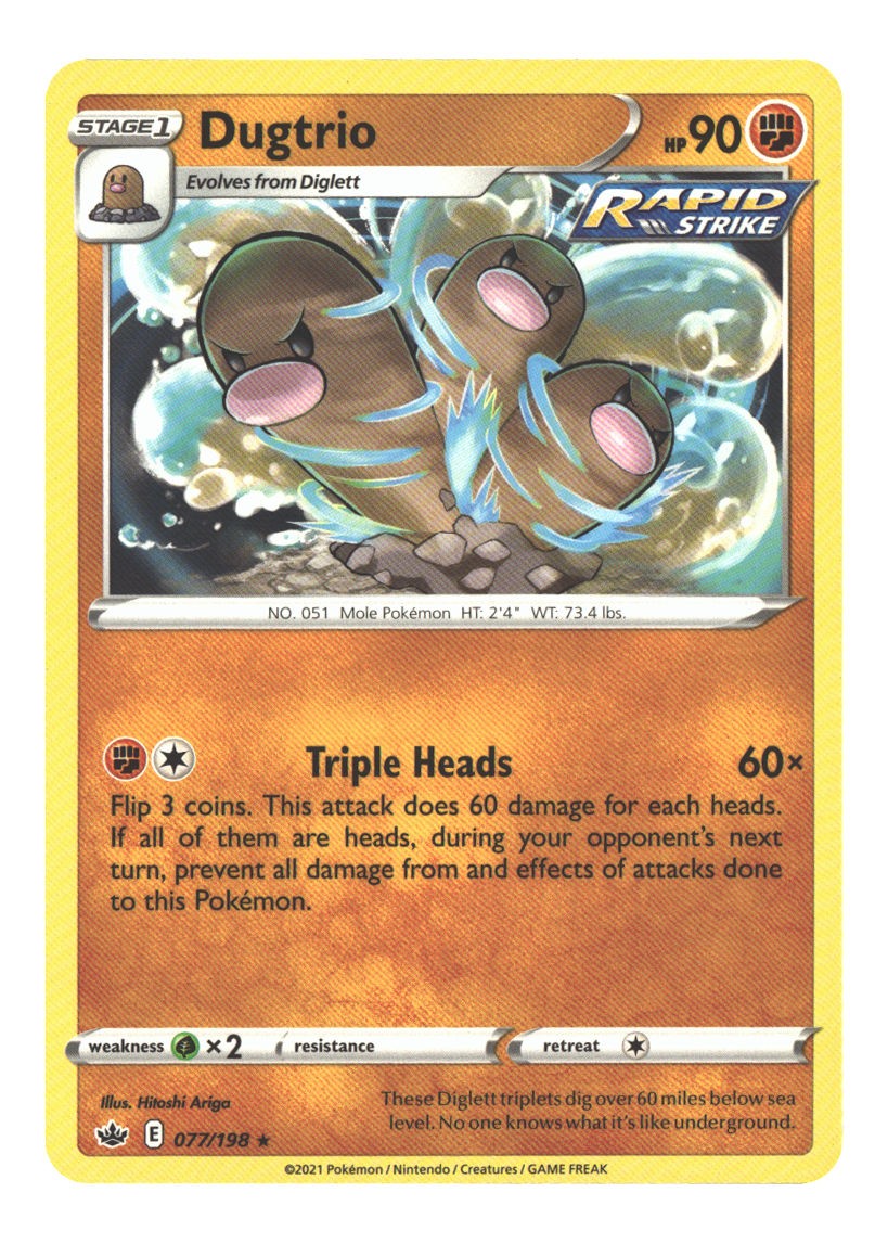 077/198 Dugtrio Rare Normal