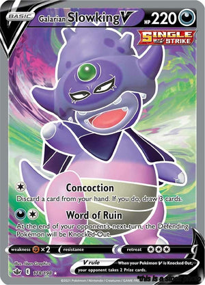 Holofoil Galarian Slowking V (Full Art) [178/198 Near Mint ]