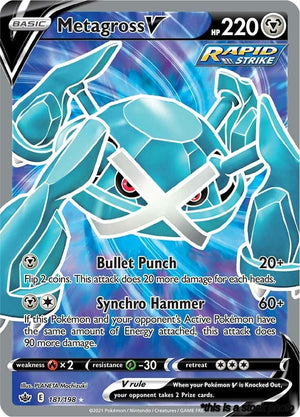 181/198 Metagross V (Full Art) Ultra Rare Holofoil