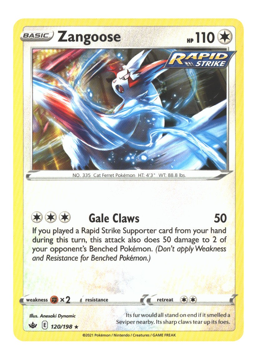 120/198 Zangoose Rare Normal