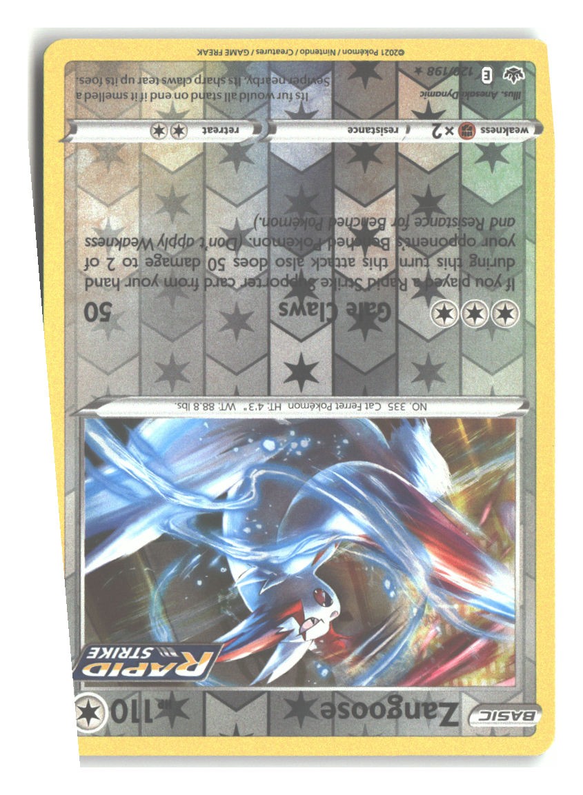 120/198 Zangoose Rare Reverse Holofoil