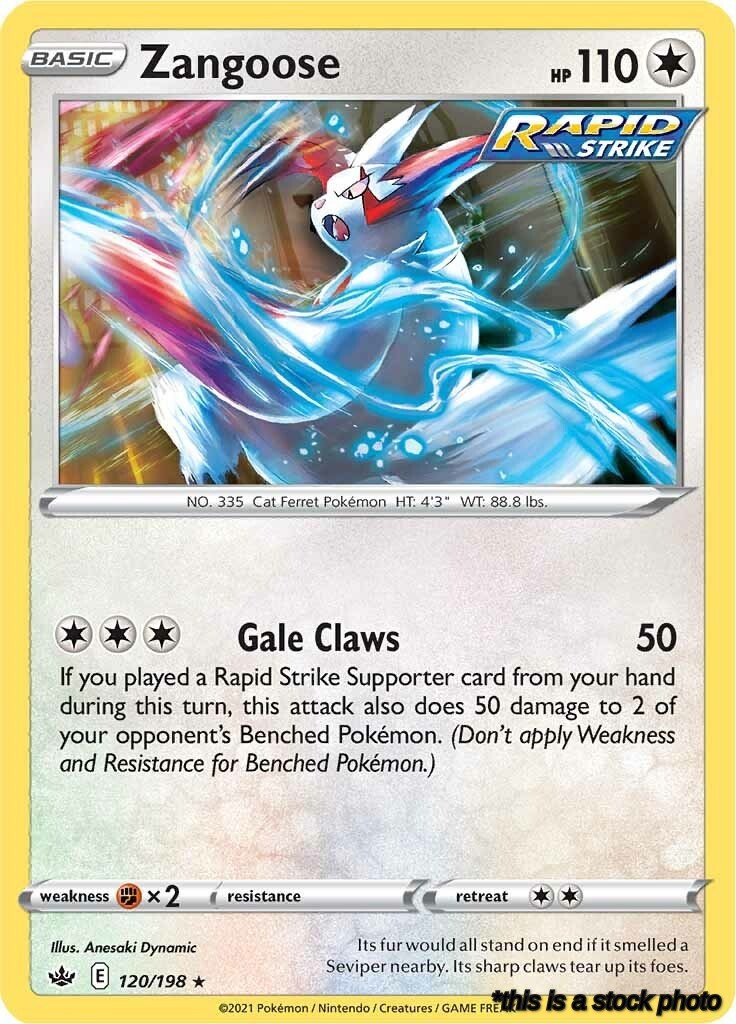120/198 Zangoose Rare Normal