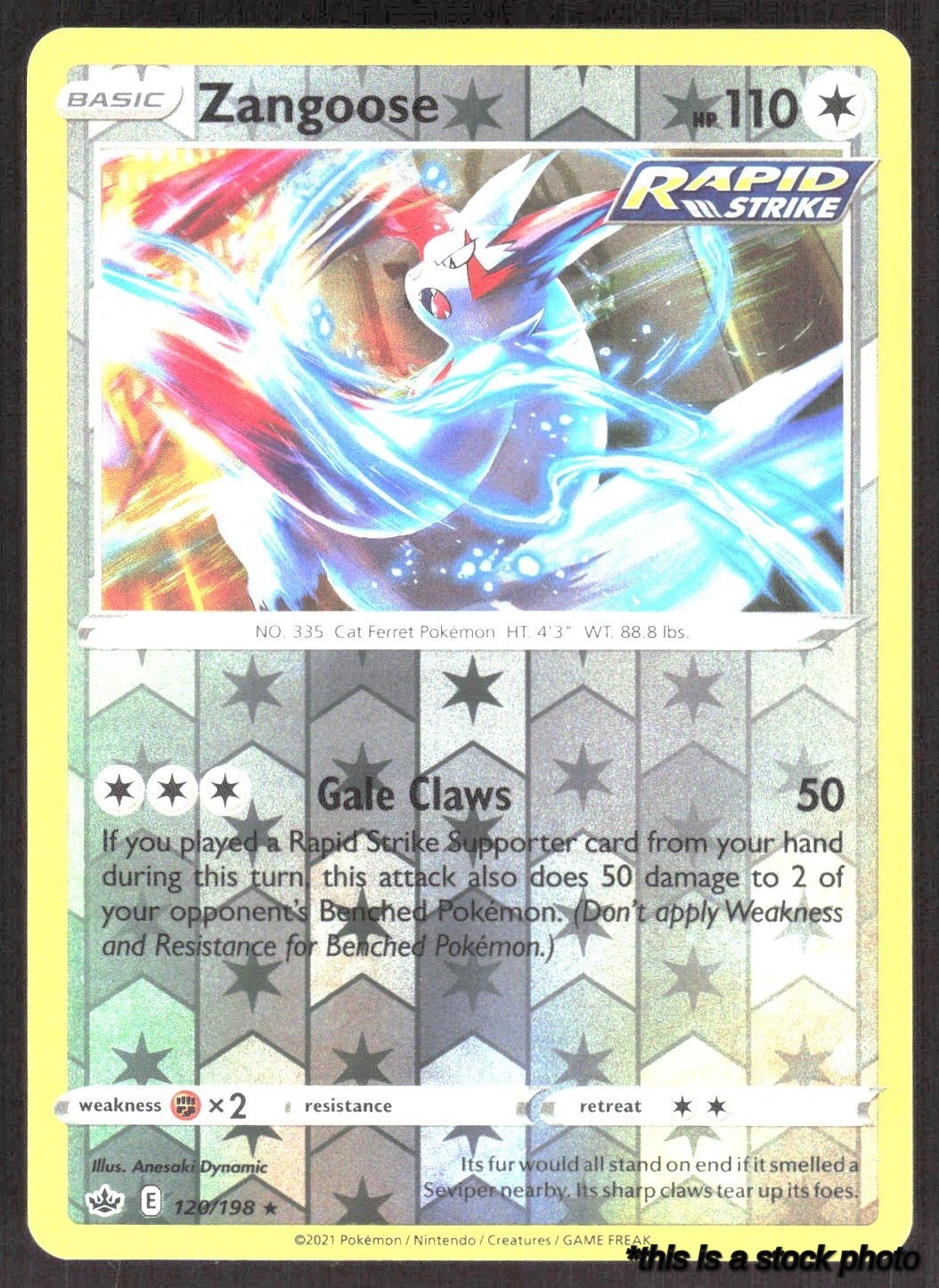 120/198 Zangoose Rare Reverse Holofoil