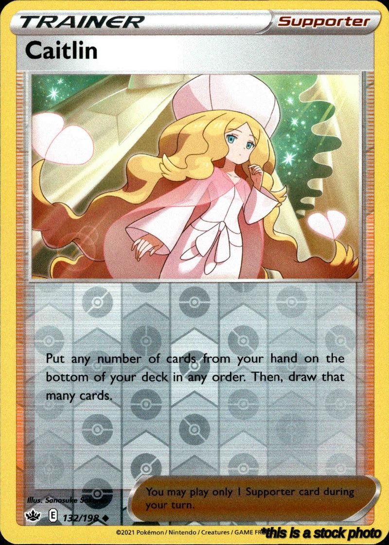 Reverse Holofoil Caitlin [132/198 Heavily Played ]