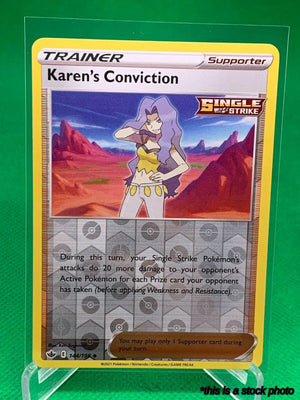 Reverse Holofoil Karen's Conviction [144/198 Heavily Played ]