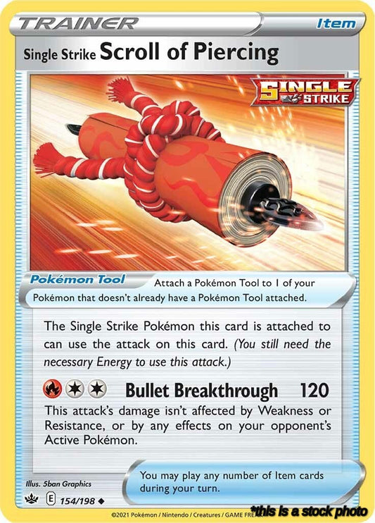 Reverse Holofoil Single Strike Scroll of Piercing [154/198 Near Mint ]