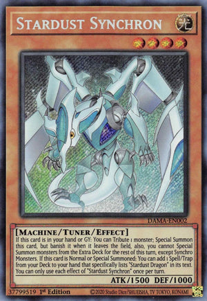 1st Edition Stardust Synchron [DAMA-EN002 Near Mint] Secret Rare