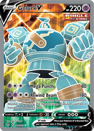 181/203 Golurk V (Full Art) Ultra Rare Holofoil