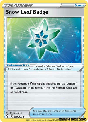 Uncommon Snow Leaf Badge [159/203 Lightly Played ]