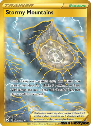 Holofoil Stormy Mountains (Secret) [232/203 Near Mint ]