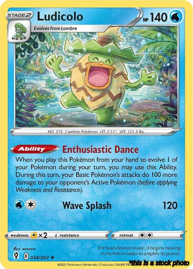 034/203 Ludicolo Holo Rare Holofoil