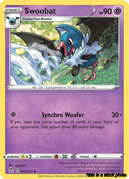 Reverse Holofoil Swoobat [069/203 Near Mint ]