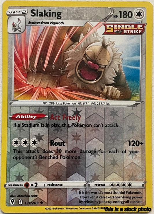 131/203 Slaking Holo Rare Reverse Holofoil