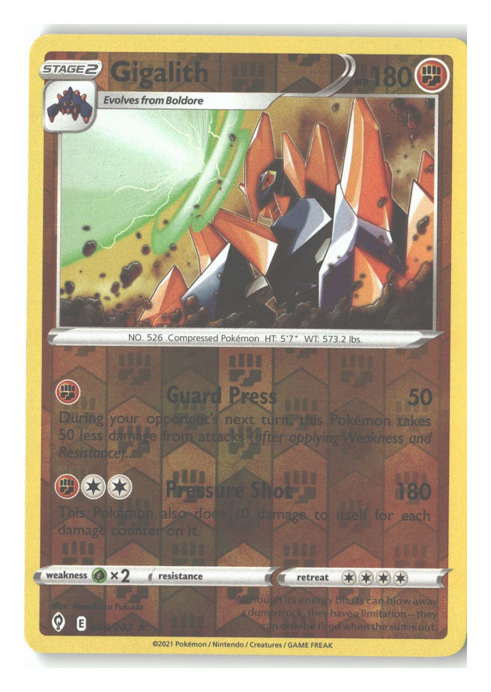 088/203 Gigalith Rare Reverse Holofoil