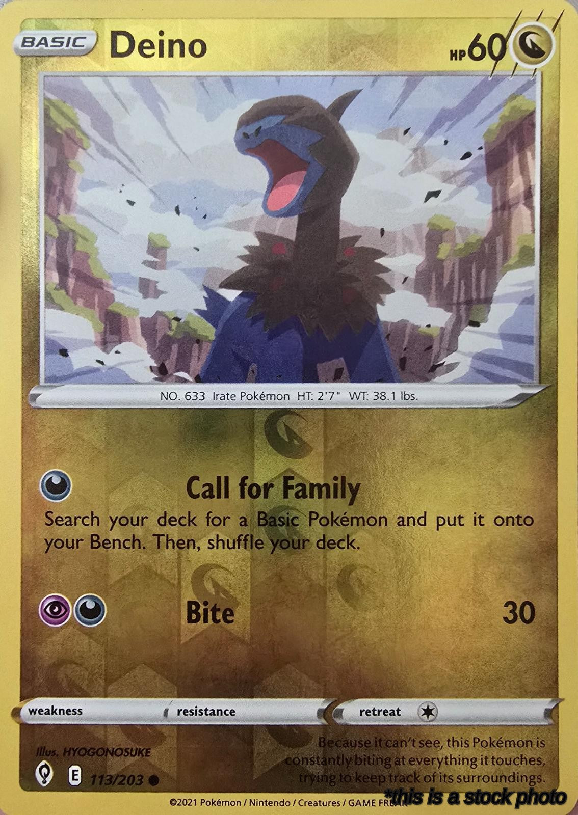 113/203 Deino Common Reverse Holofoil