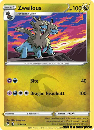 114/203 Zweilous Uncommon Reverse Holofoil
