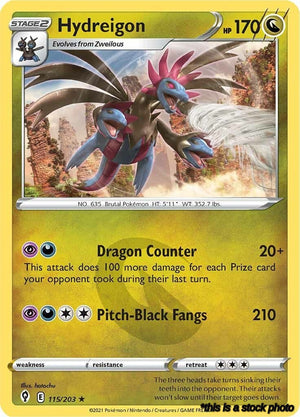 115/203 Hydreigon Holo Rare Holofoil