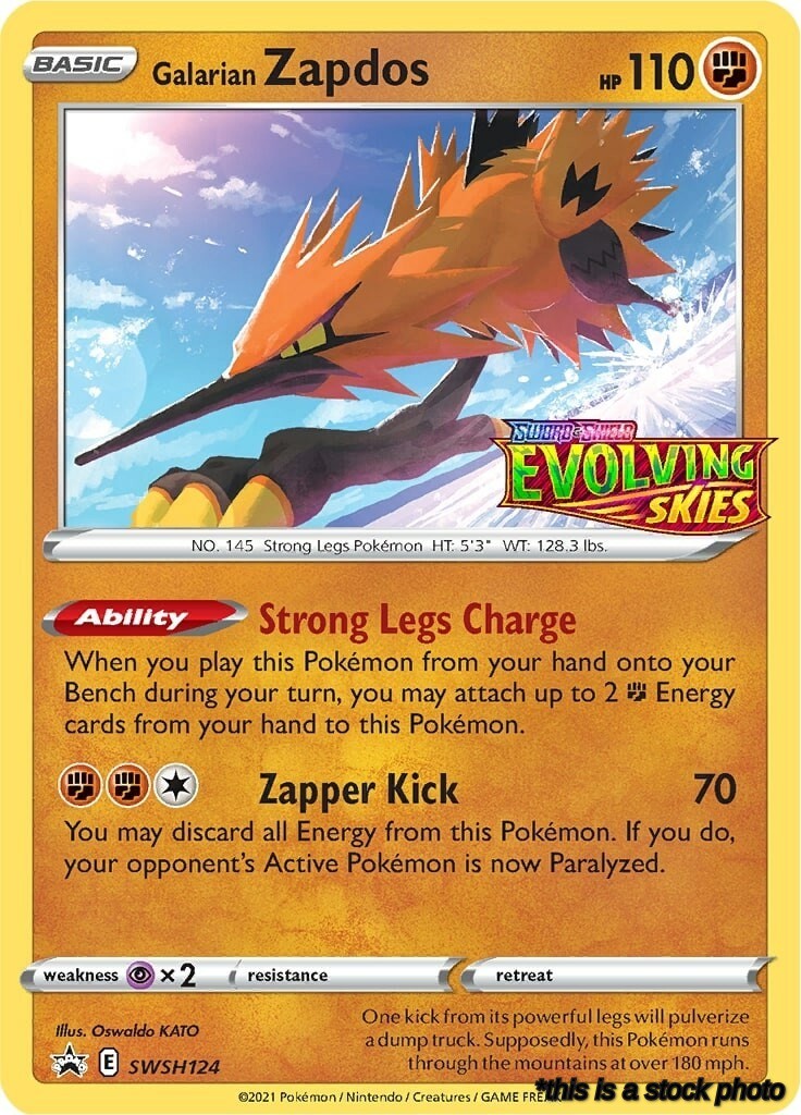 Galarian Zapdos - SWSH124 (Prerelease)