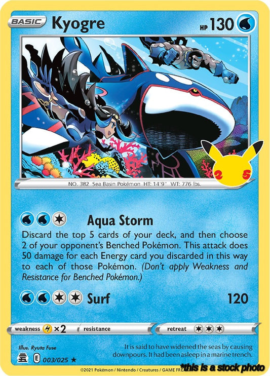 Holo Rare Kyogre [003/025 Lightly Played ]