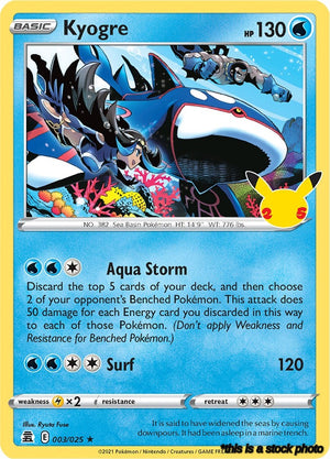 Holo Rare Kyogre [003/025 Near Mint ]