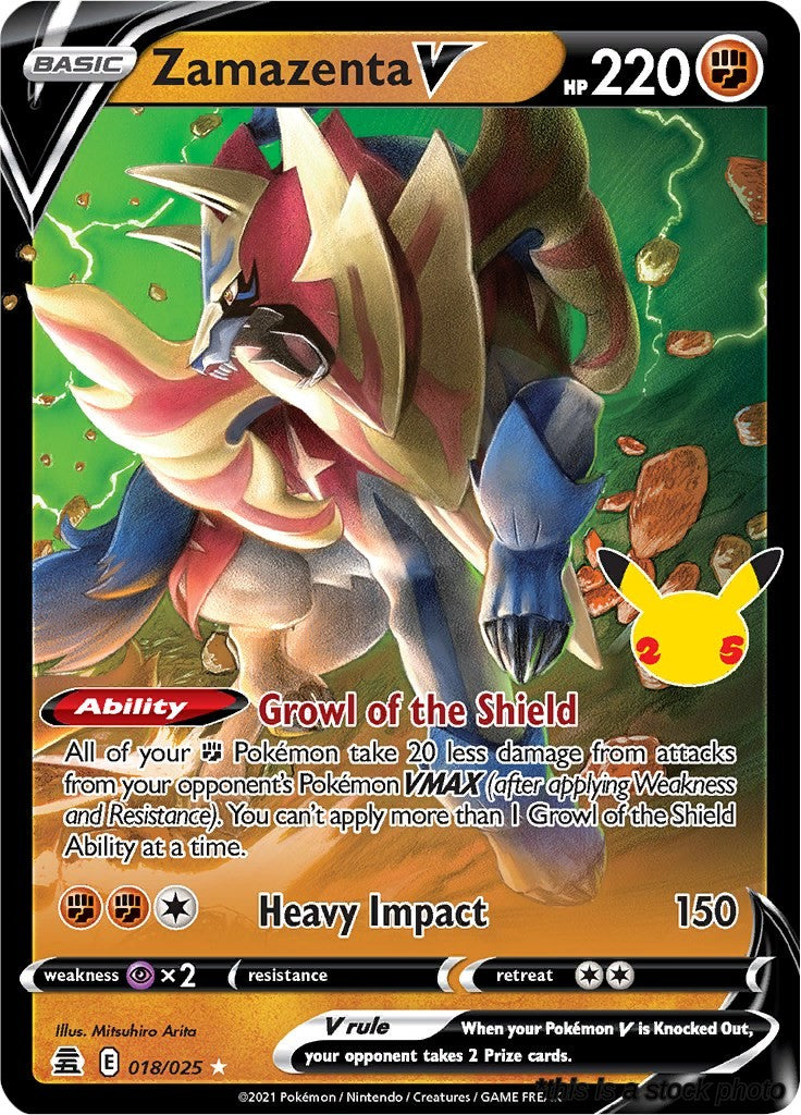 Holofoil Zamazenta V [018/025 Near Mint ]