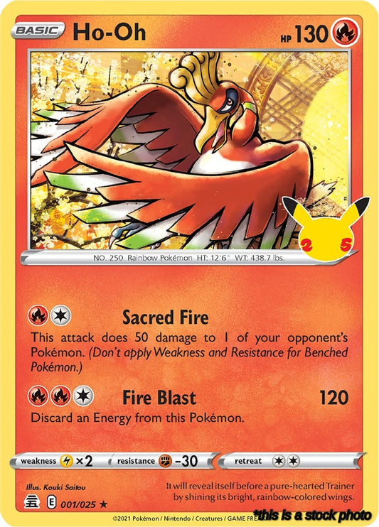 Holo Rare Ho-Oh [001/025 Near Mint ]