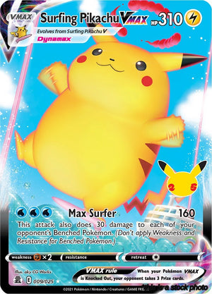 Holofoil Surfing Pikachu VMAX [009/025 Lightly Played ]