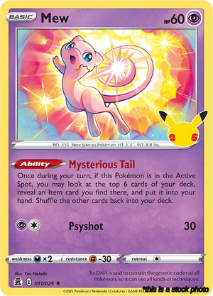 011/025 Mew Holo Rare Holofoil