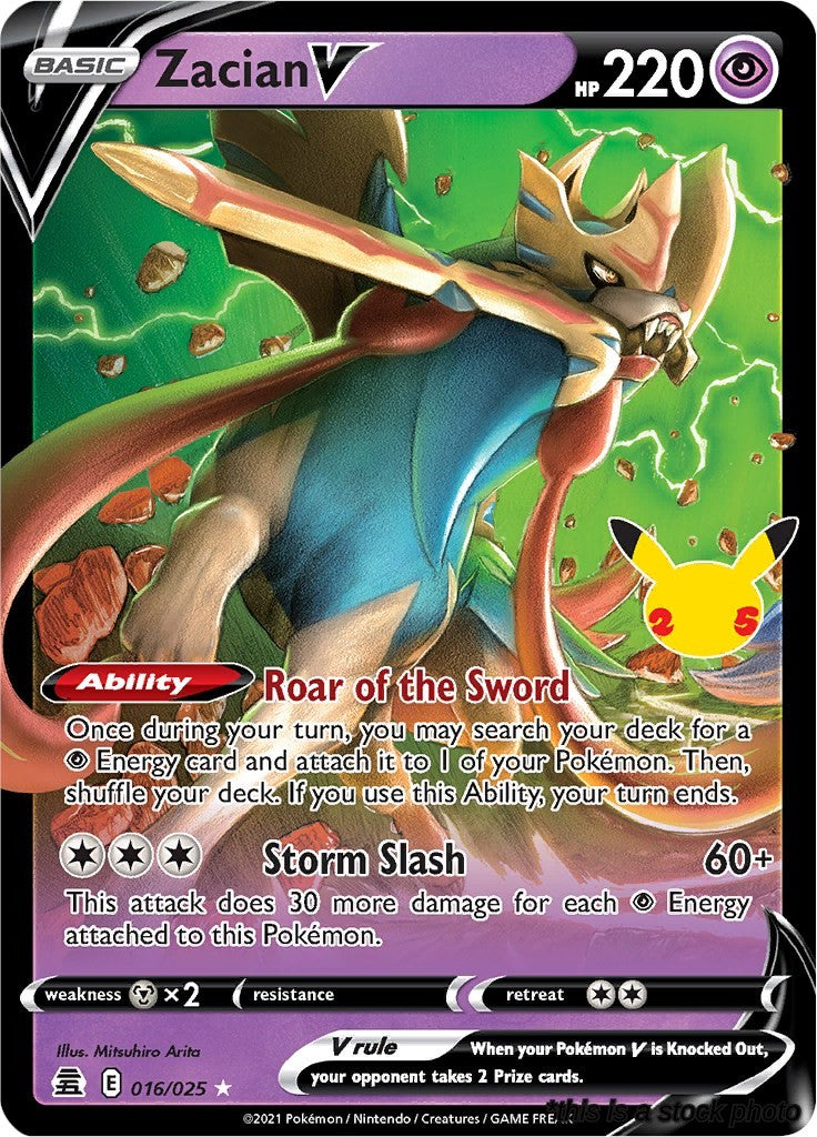 Holofoil Zacian V [016/025 Near Mint ]