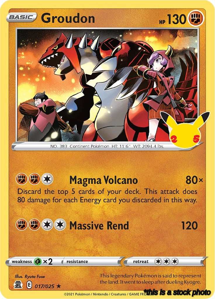 017/025 Groudon Holo Rare Holofoil