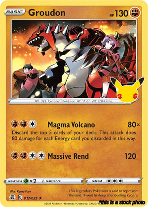 017/025 Groudon Holo Rare Holofoil