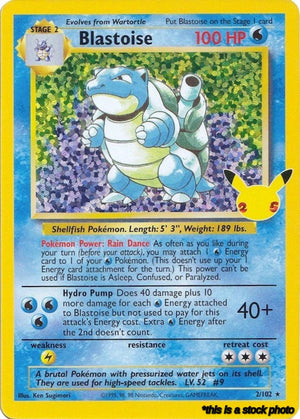 Holofoil Blastoise [2/102 Near Mint ]