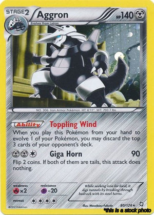 Holofoil Aggron - 80/124 (Cosmos Holo) [080/124 Lightly Played ]