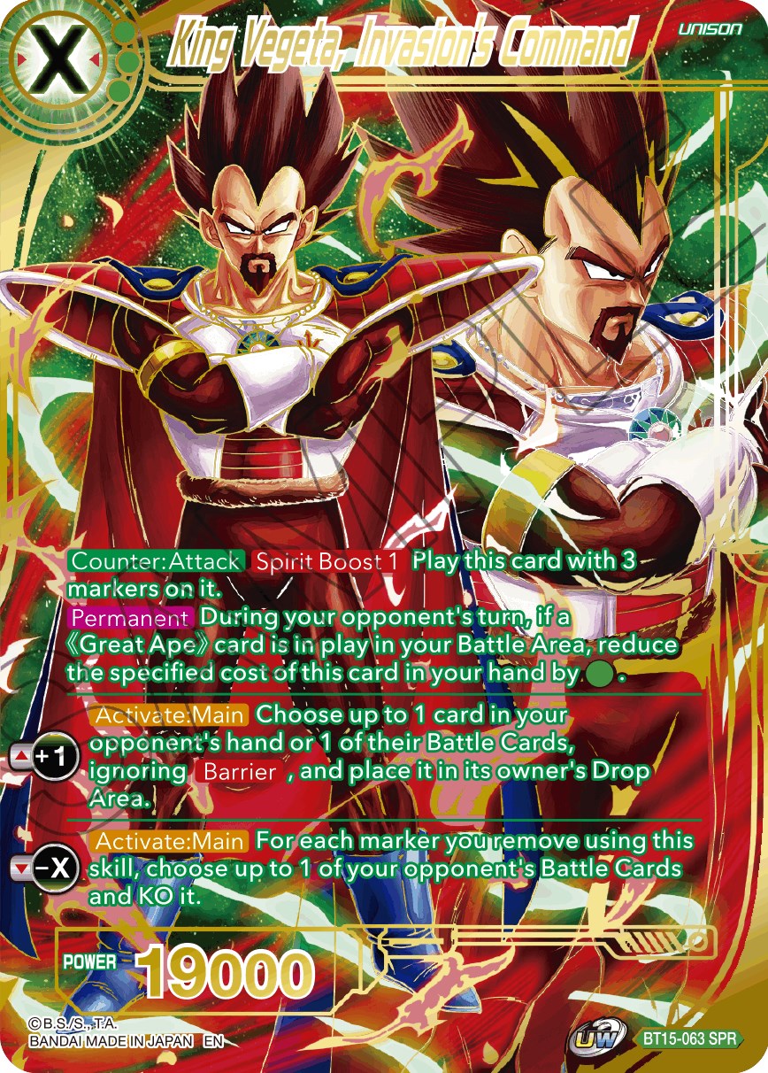 King Vegeta, Invasion's Command (SPR)