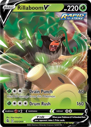 022/264 Rillaboom V Ultra Rare Holofoil