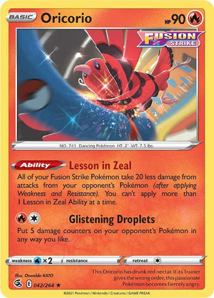 Rare Oricorio [042/264 Lightly Played ]