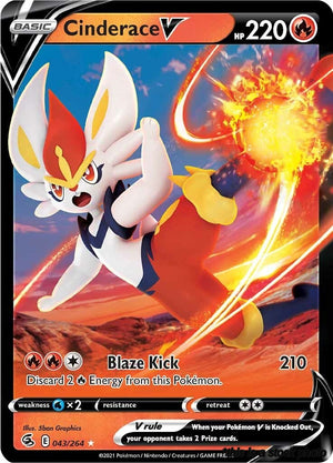 043/264 Cinderace V (43) Ultra Rare Holofoil