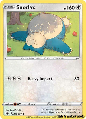 206/264 Snorlax Common Reverse Holofoil