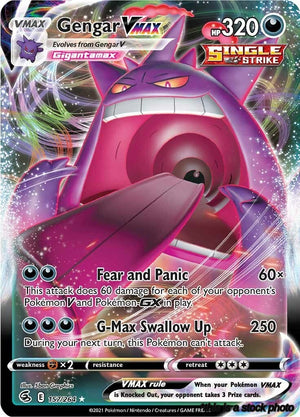 Ultra Rare Gengar VMAX [157/264 Damaged ]