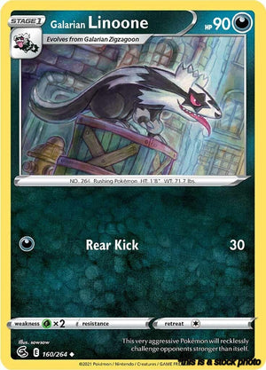 Uncommon Galarian Linoone [160/264 Lightly Played ]