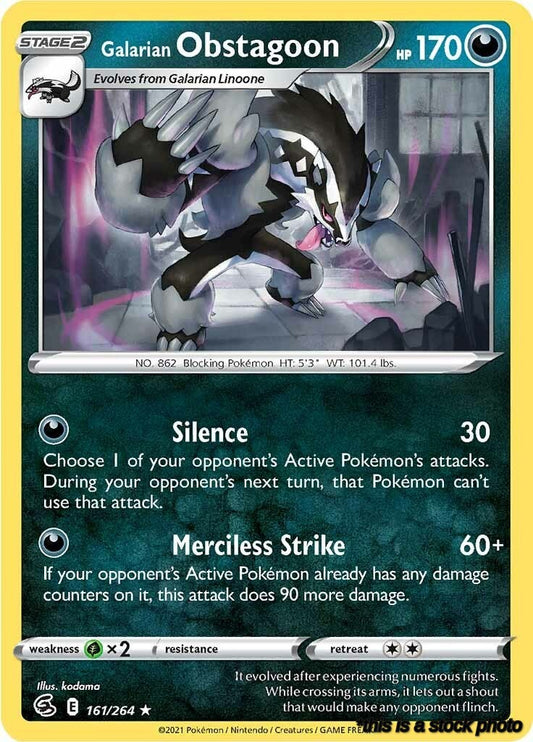 Holo Rare Galarian Obstagoon [161/264 Near Mint ]