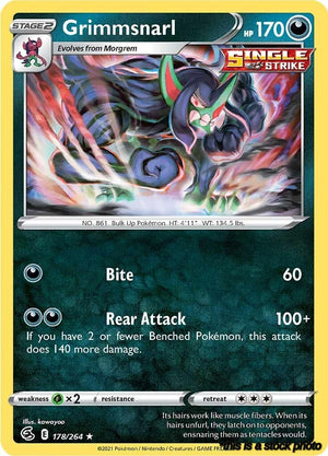 Reverse Holofoil Grimmsnarl [178/264 Lightly Played ]