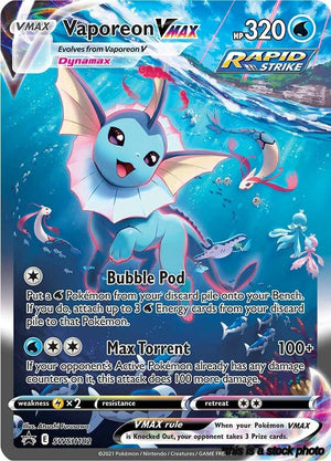 Holofoil Vaporeon VMAX - SWSH182 [SWSH182 Near Mint ]