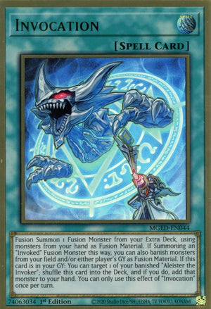 1st Edition Invocation [MGED-EN044 Near Mint] Premium Gold Rare
