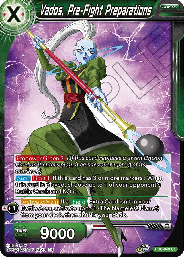 Vados, Pre-Fight Preparations