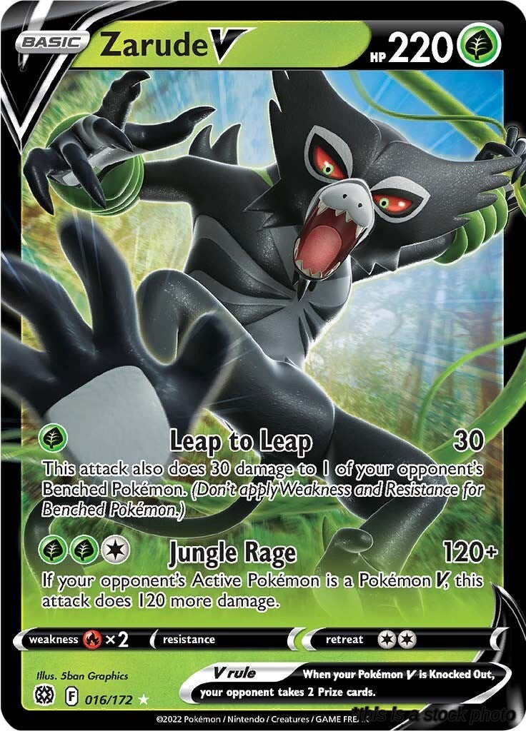 016/172 Zarude V Ultra Rare Holofoil