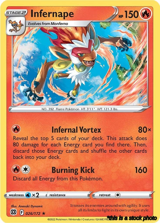 Holo Rare Infernape [026/172 Lightly Played ]