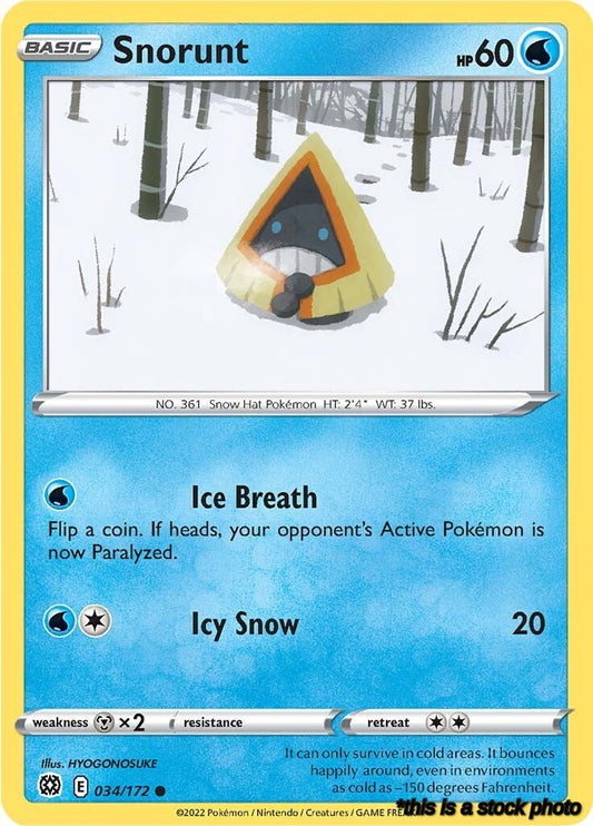 Reverse Holofoil Snorunt [034/172 Lightly Played ]