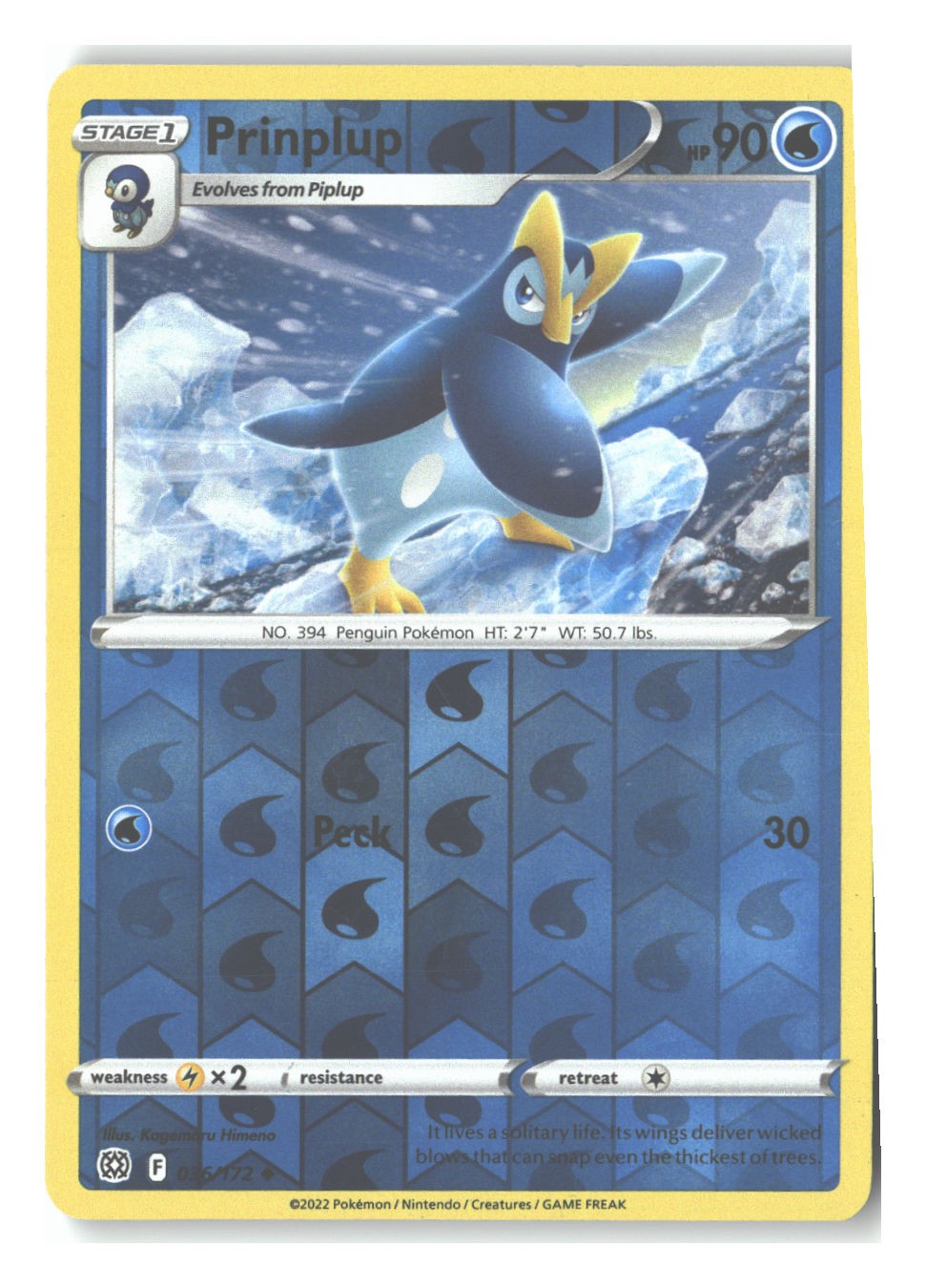 036/172 Prinplup Uncommon Reverse Holofoil